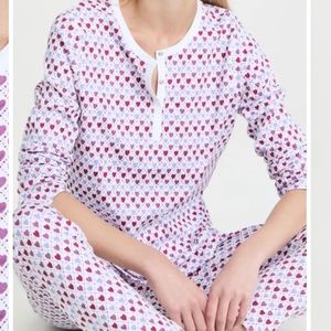 Roller Rabbit Quilted Hearts Pajamas L